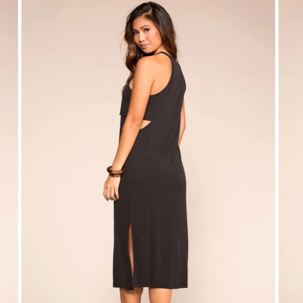 Black cut out dress